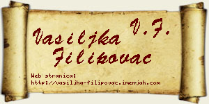 Vasiljka Filipovac vizit kartica